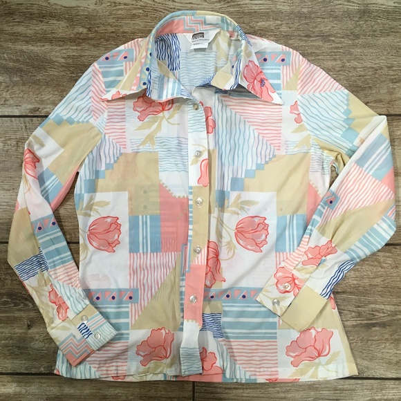 Vintage Montgomery Ward Blouse Top - Picture 3 of 6